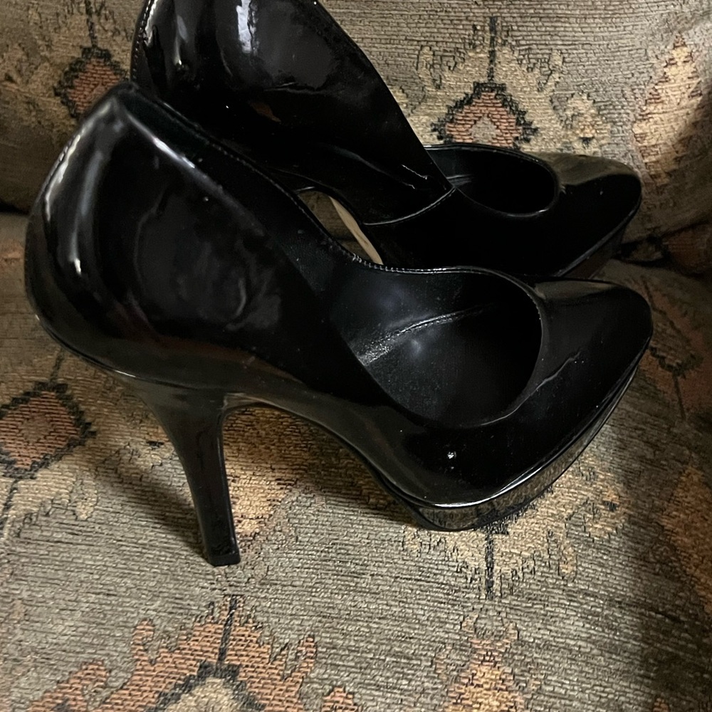 Aldo size 37 black patent, leather shoes